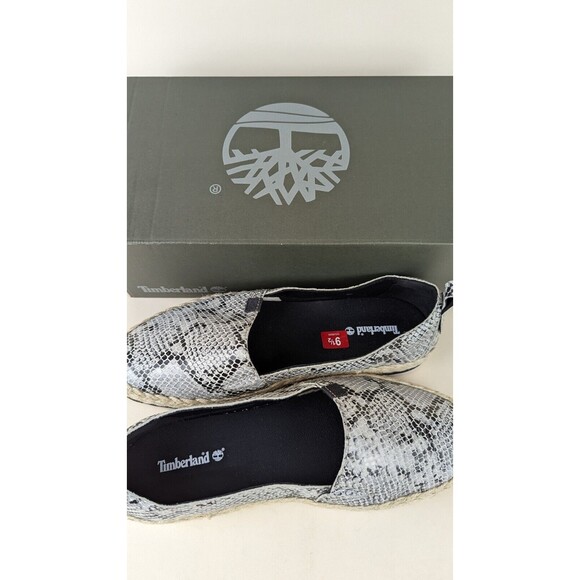 Timberland Barcelona Bay Slip On Espadrille Womens 9.5M Python Leather Shoes NWB - Picture 9 of 10